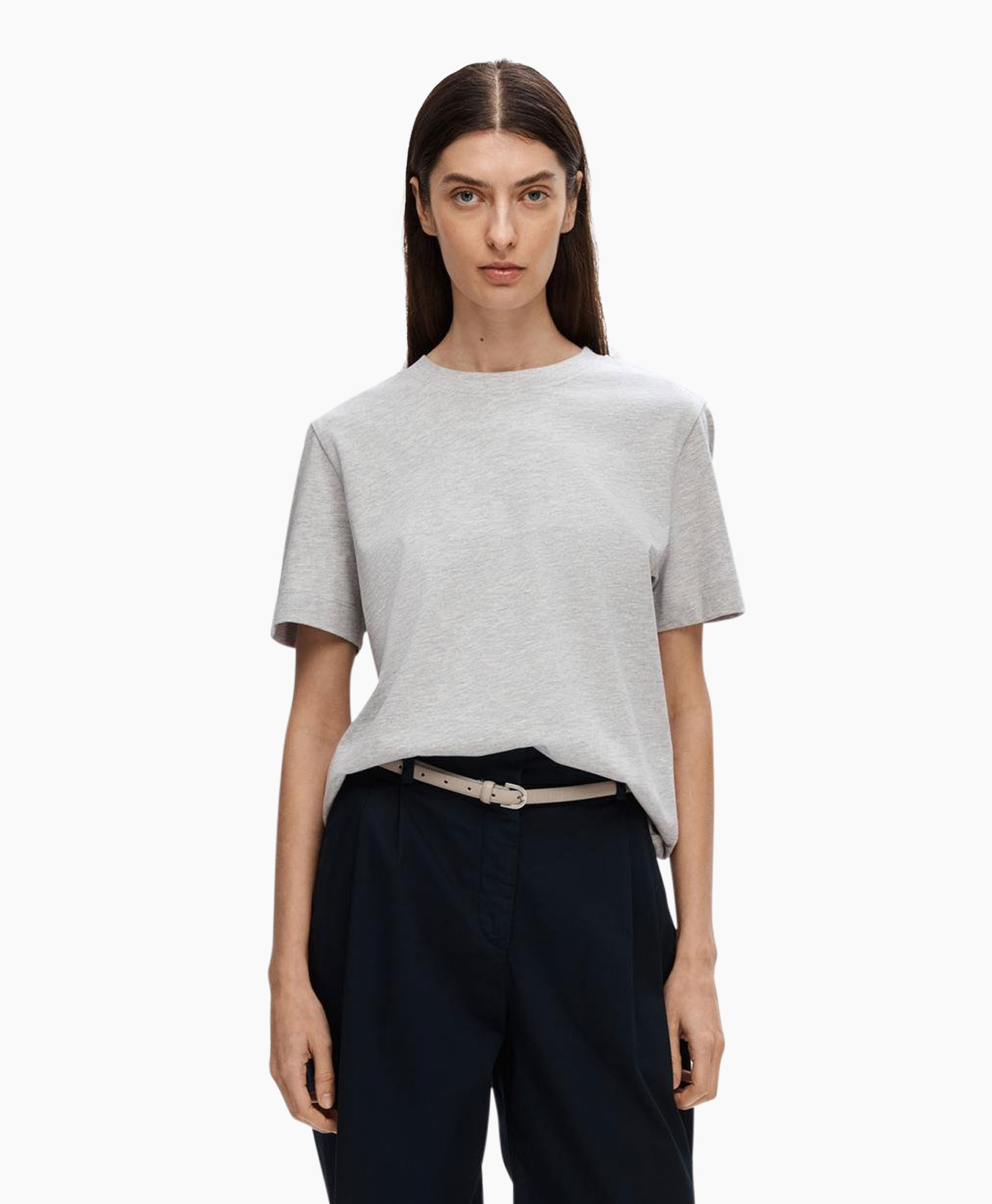 T-shirt Korte Mouw Essential Ss  Boxy Tee Noos Licht Grijs