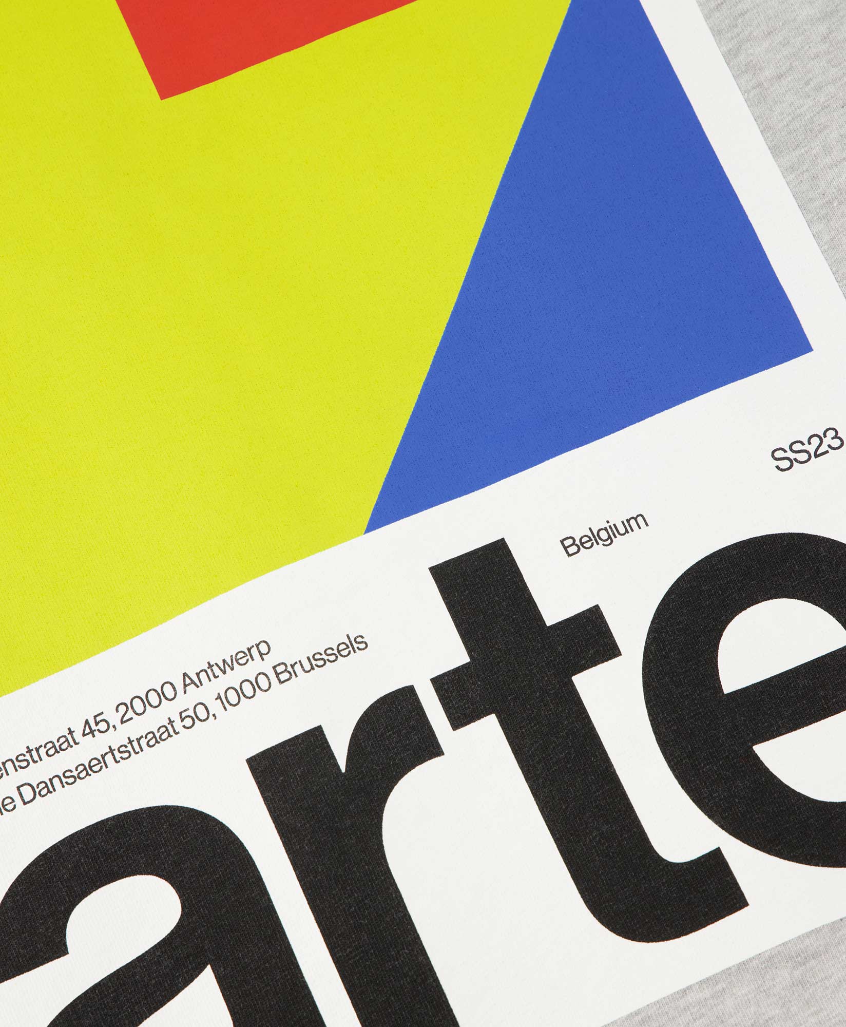 Arte Antwerp T-shirt Korte Mouw Back Print Grijs