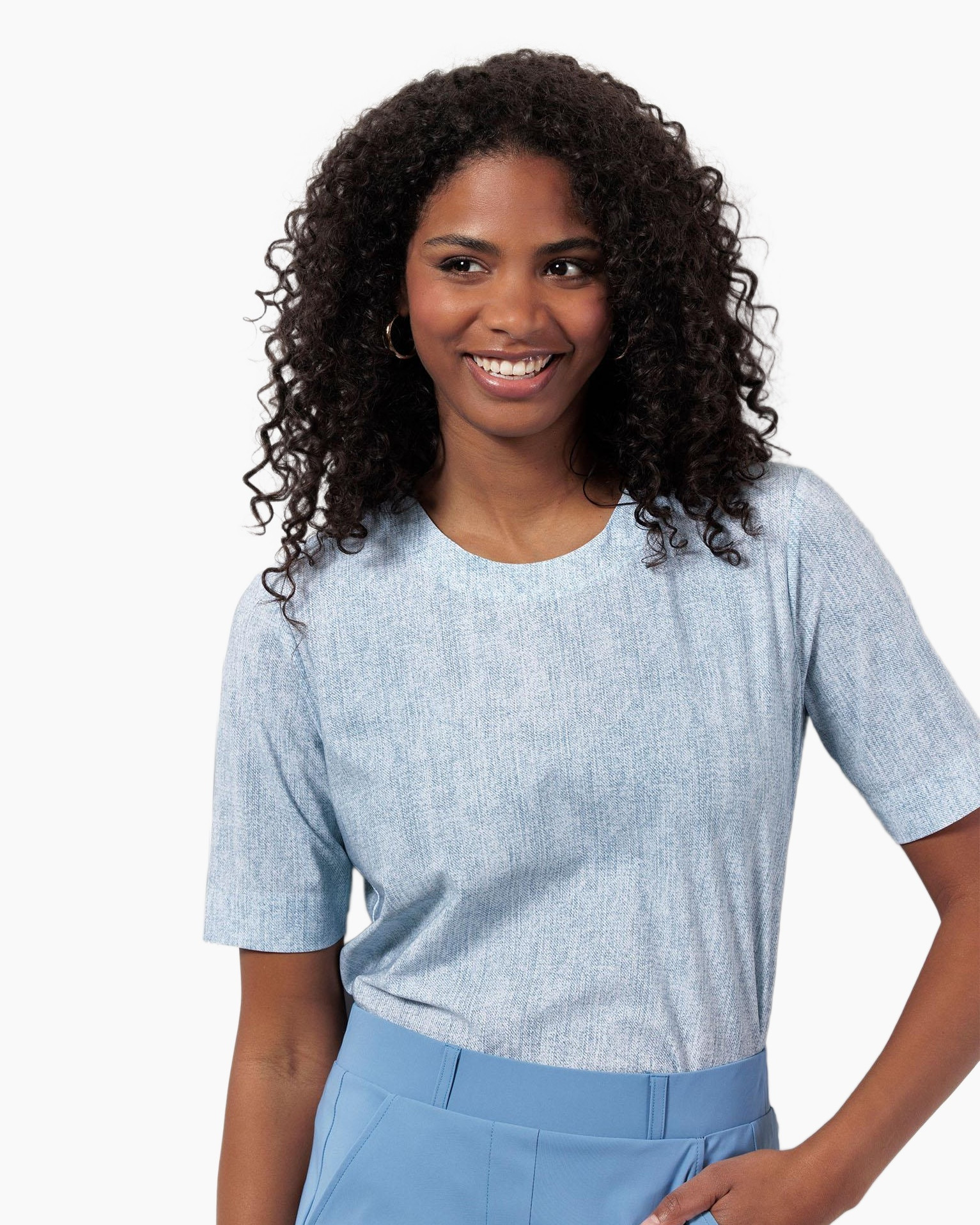 Top & T-shirt Jamie Denim Tee Blauw