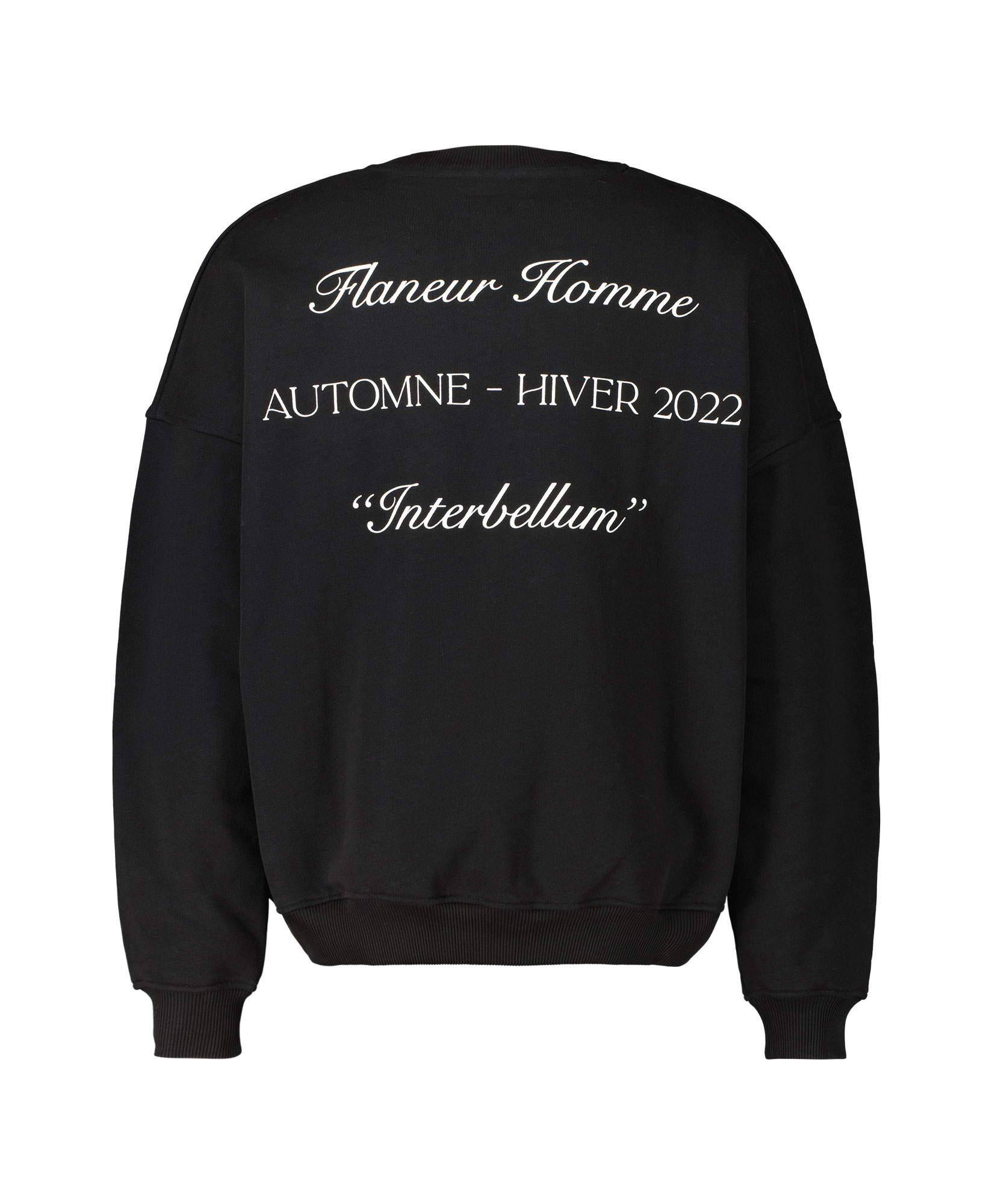 Flaneur Homme Sweater Interbellum Sweater Zwart