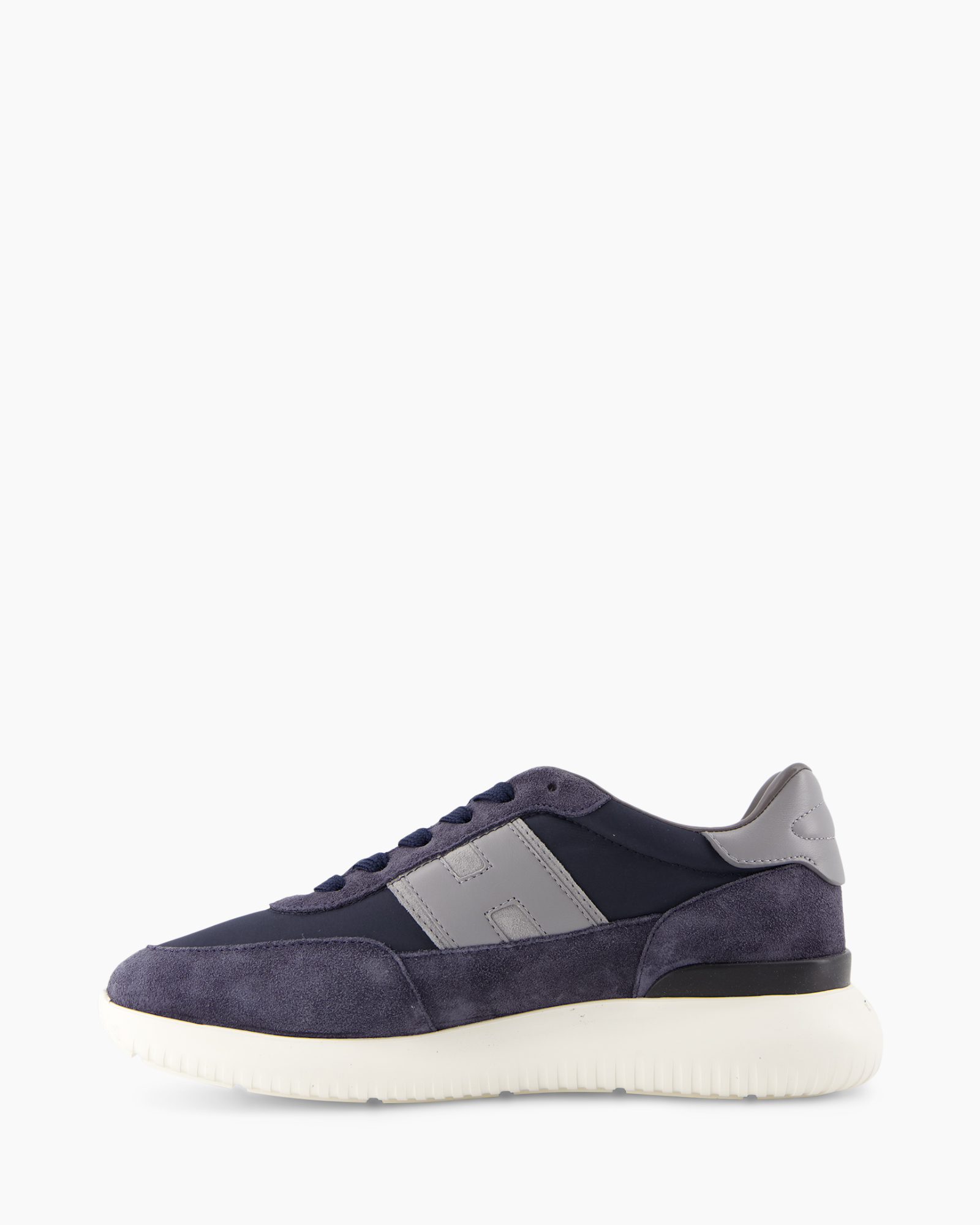 sneaker, running, navy, suede, made-up:gray-hardware