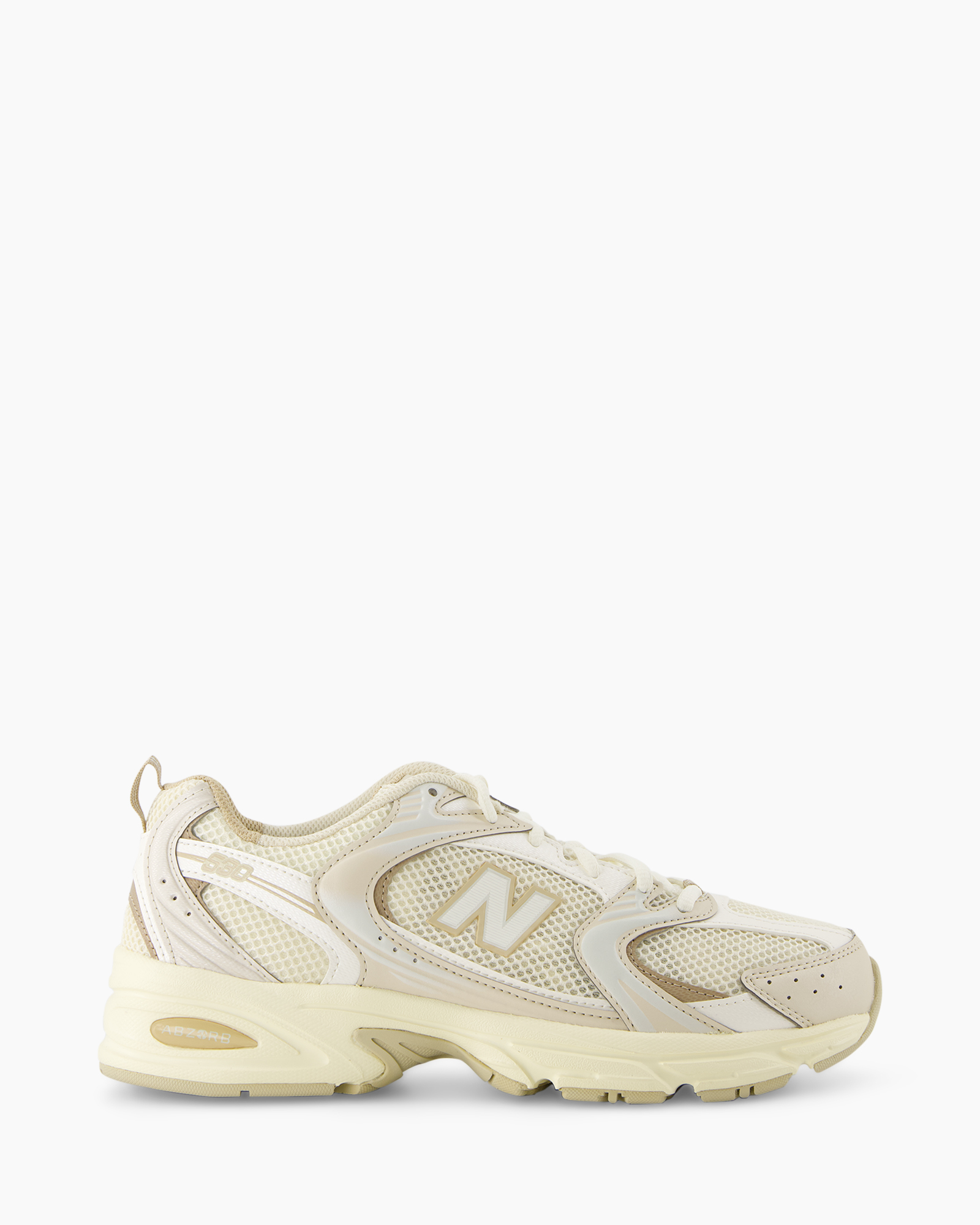 sneakers, mesh, crème, chunky, schoenen