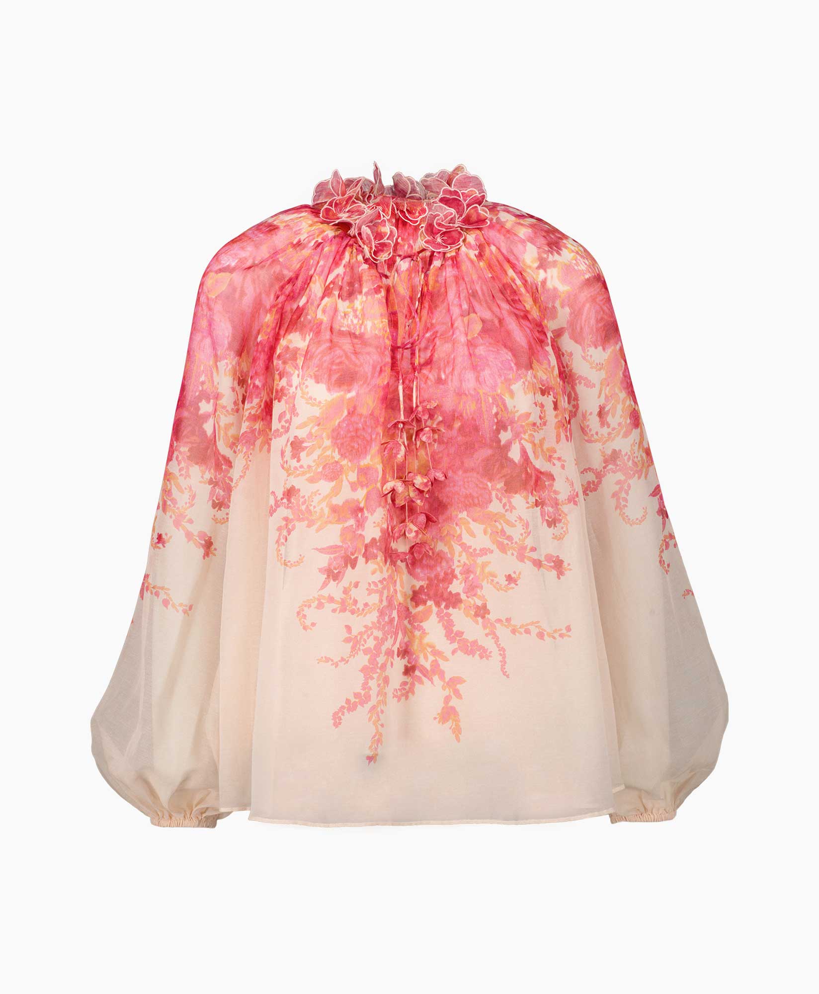 Zimmermann Blouse High Tide Billow Rose