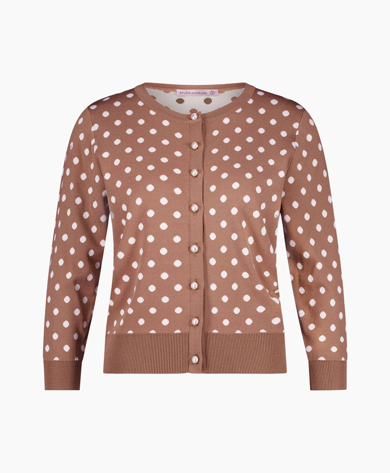 Vest Renate Dot Cardigan Bruin