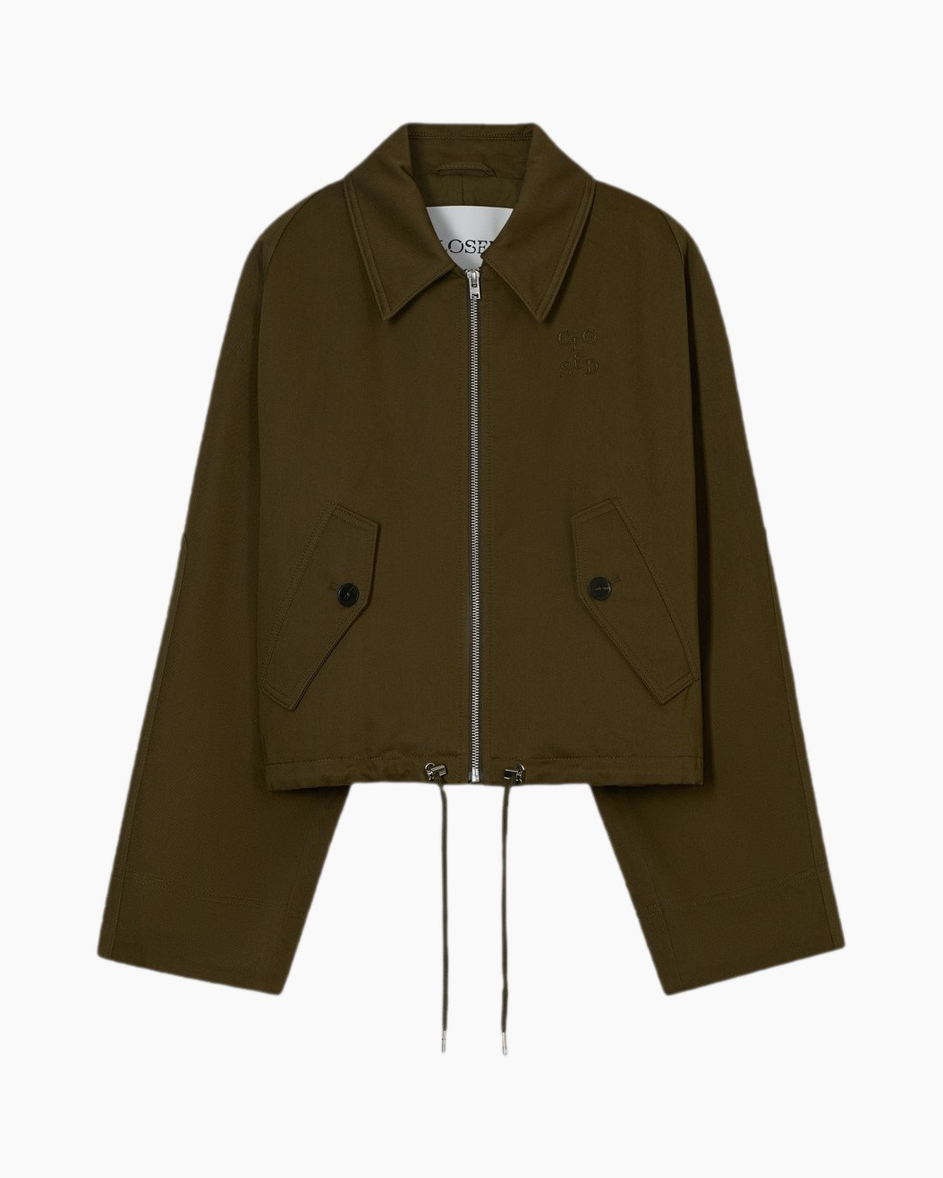 jawbone, jacket, olive, zip, drawstring