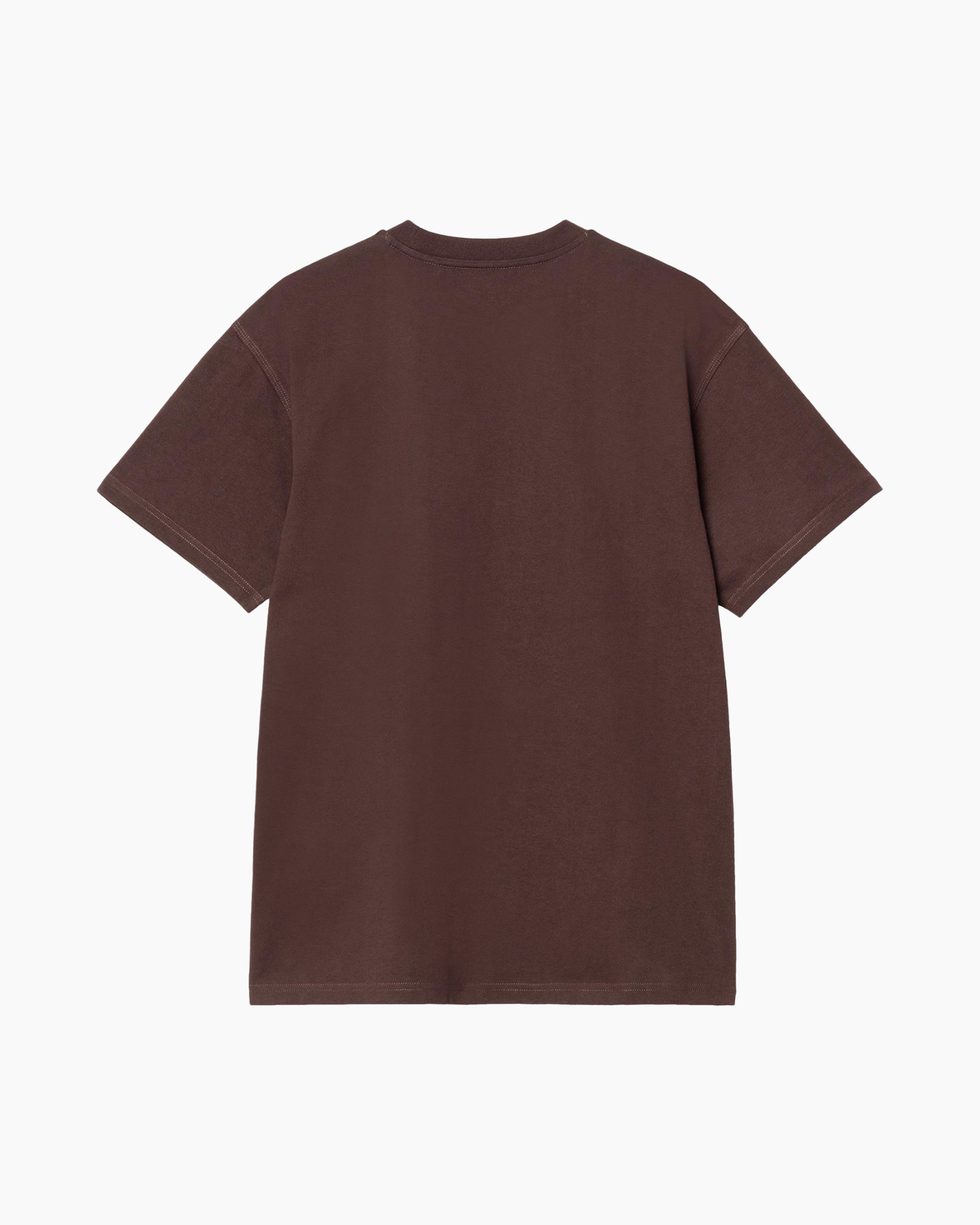 T-shirt Korte Mouw American Script Donker Bruin