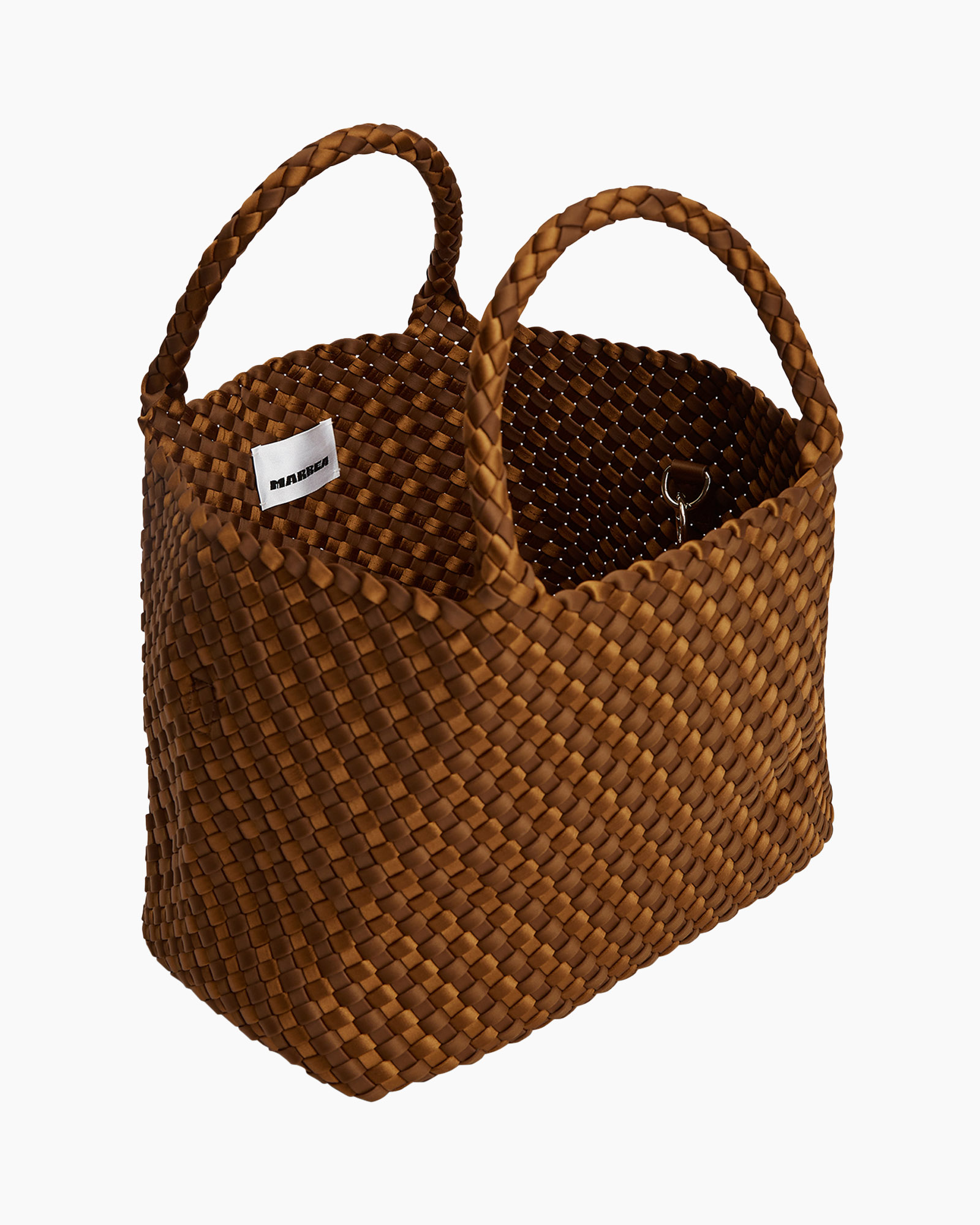 basket, woven, brown, handbag, two-handles