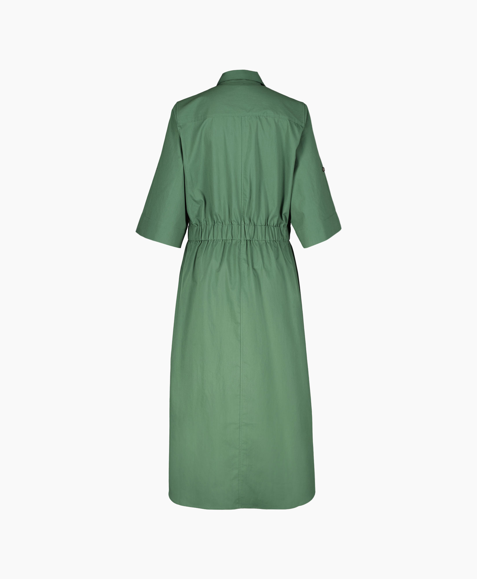 Zenggi Midi Jurk R01-1003-712 midden groen