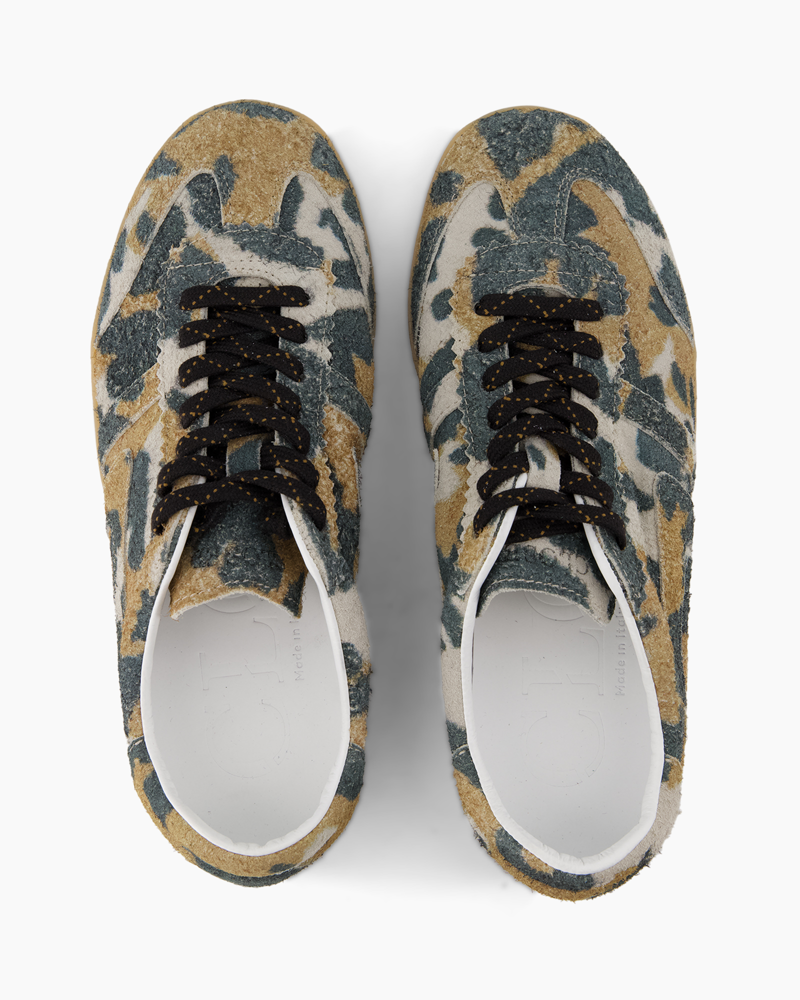 schoenen, sneakers, camouflage, patroon, veters