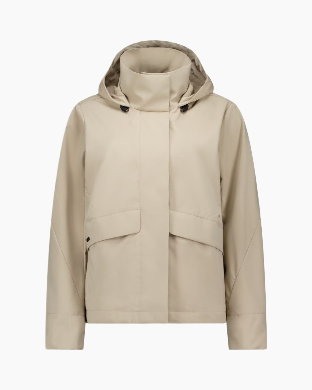 jas, kapmantel, beige, puffer, zakken