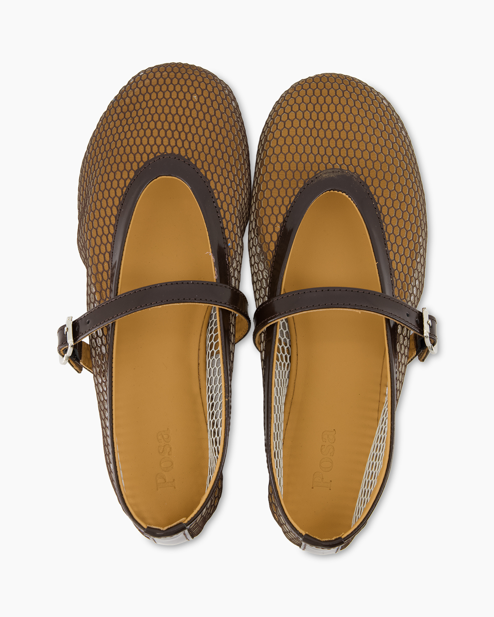 slingback, brown, mesh, closed-toe, strap