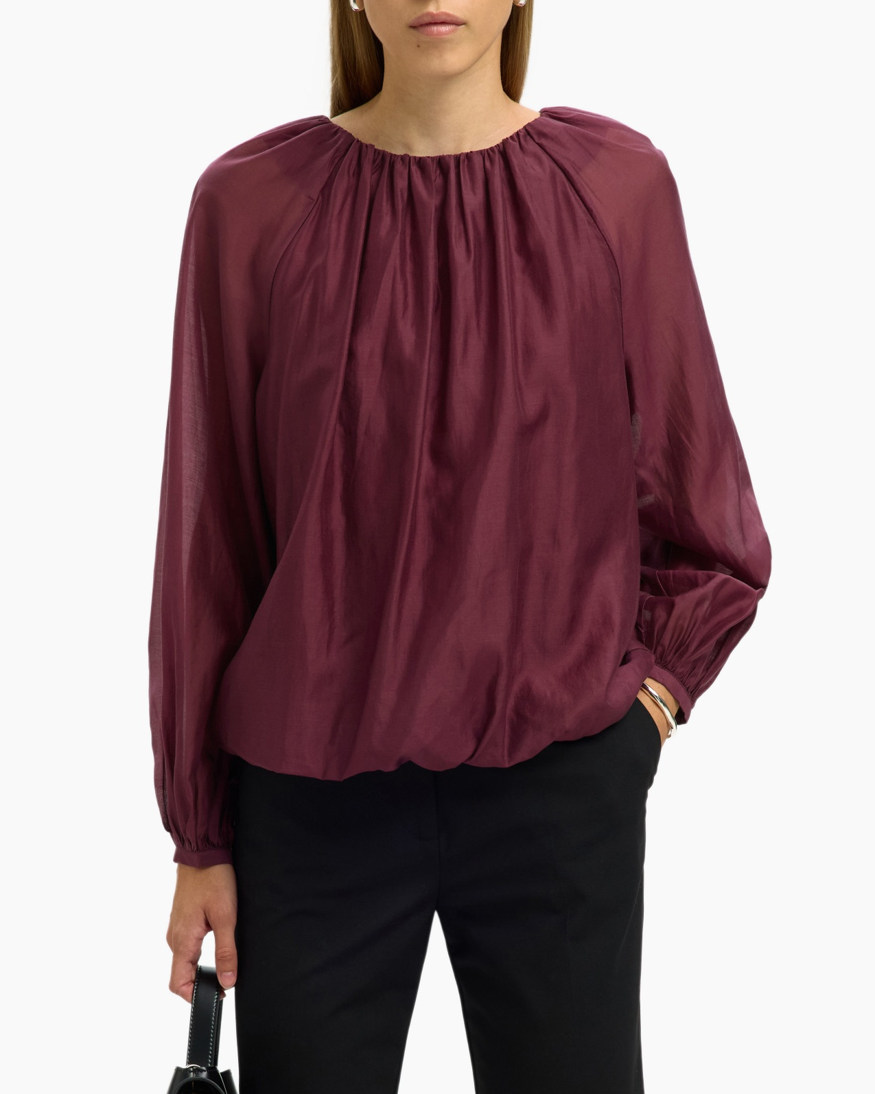 Top Iris Ls Top B Aubergine