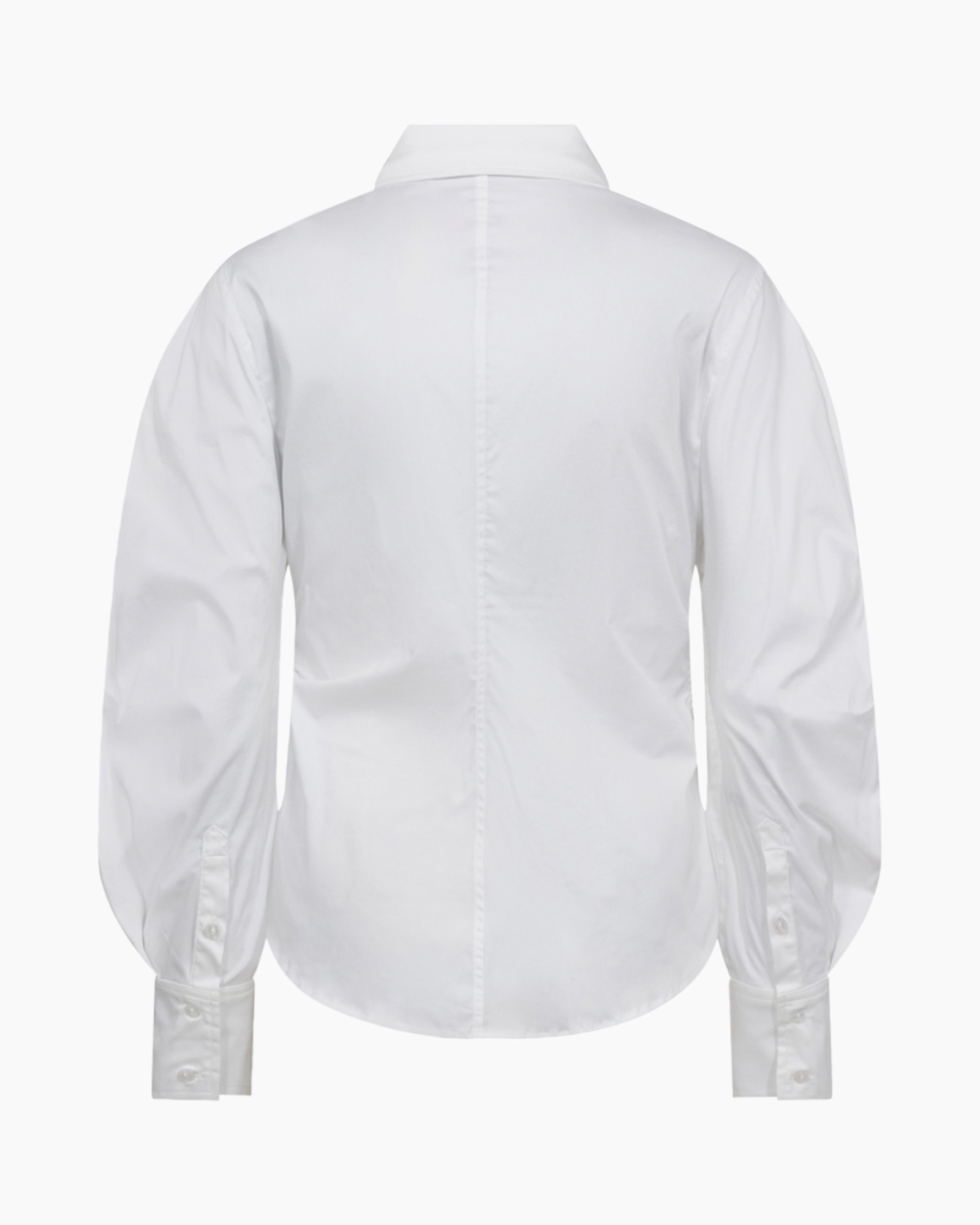 T-shirt Korte Mouw Sanna Asym Placket Wit