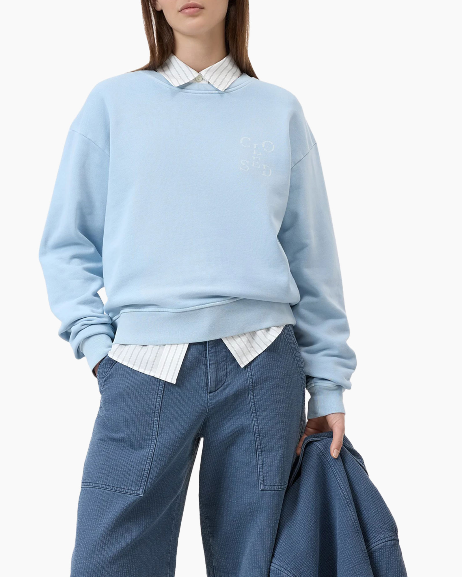 Sweater Printed Licht Blauw