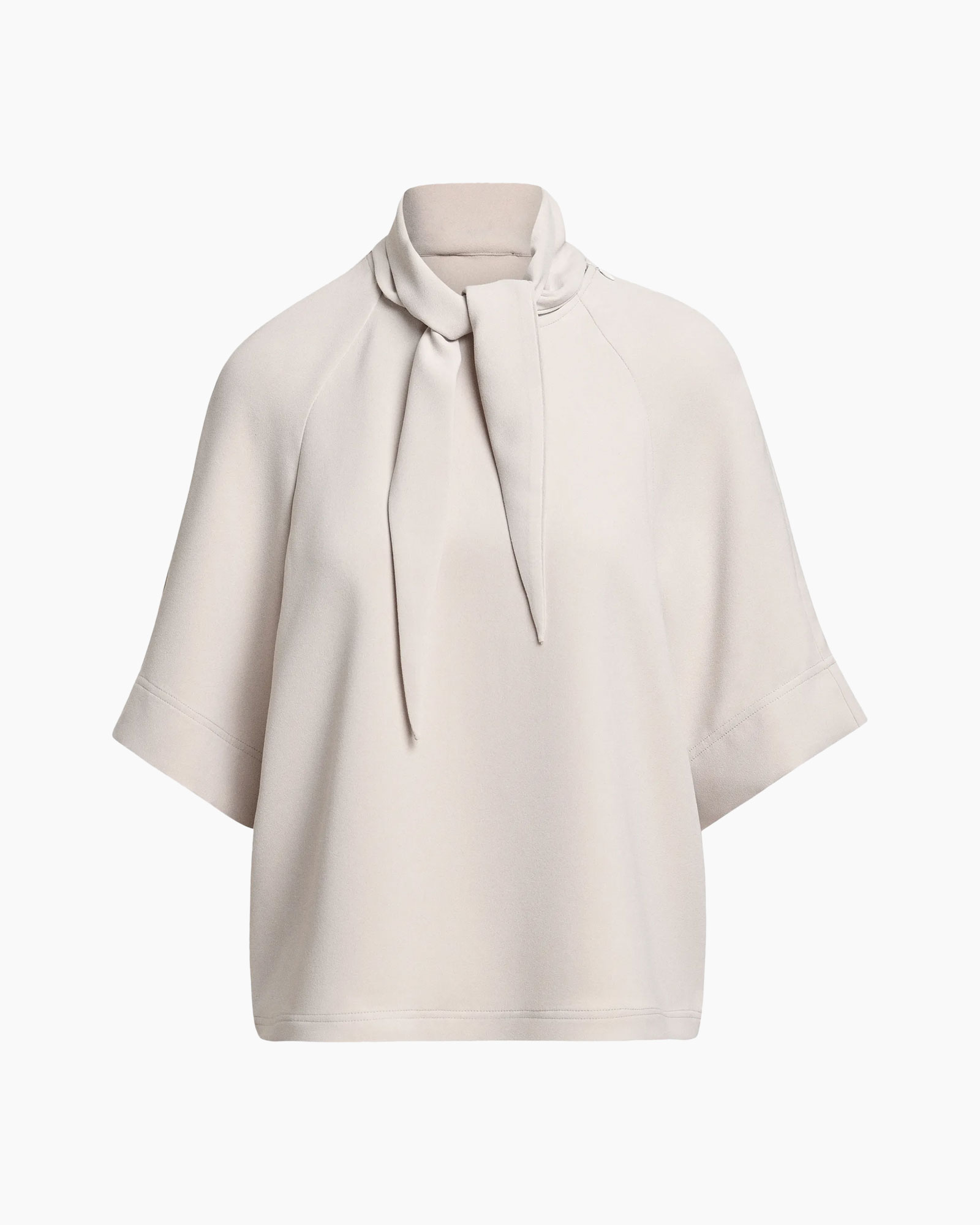 poncho, blouse, striktek, neutraal, korte-mouw