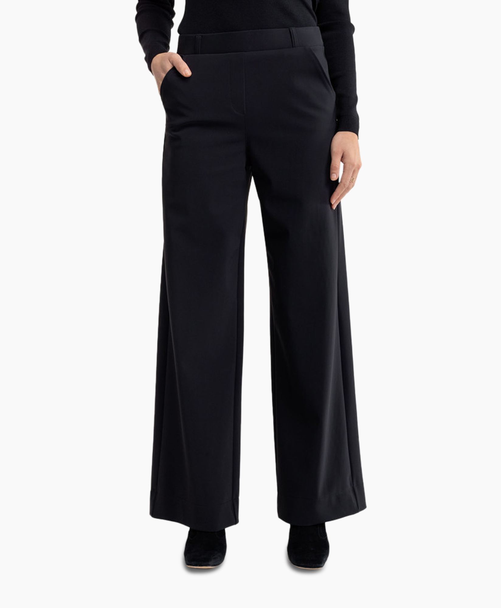 Broek Lexie Bonded Trousers Zwart dessin
