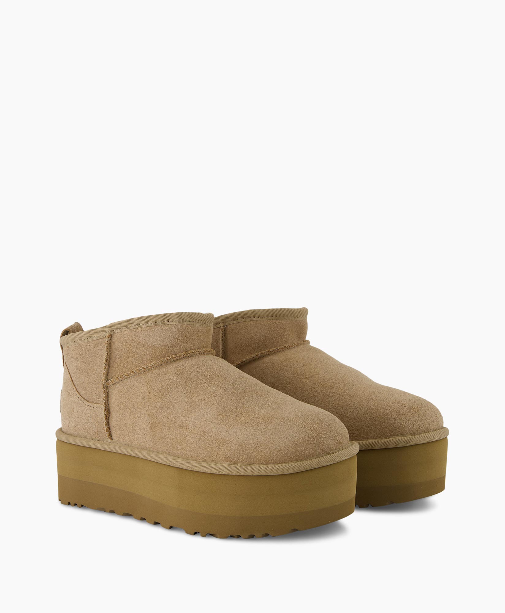 UGG Enkellaars W Classic Ultra Mini Platform Zand