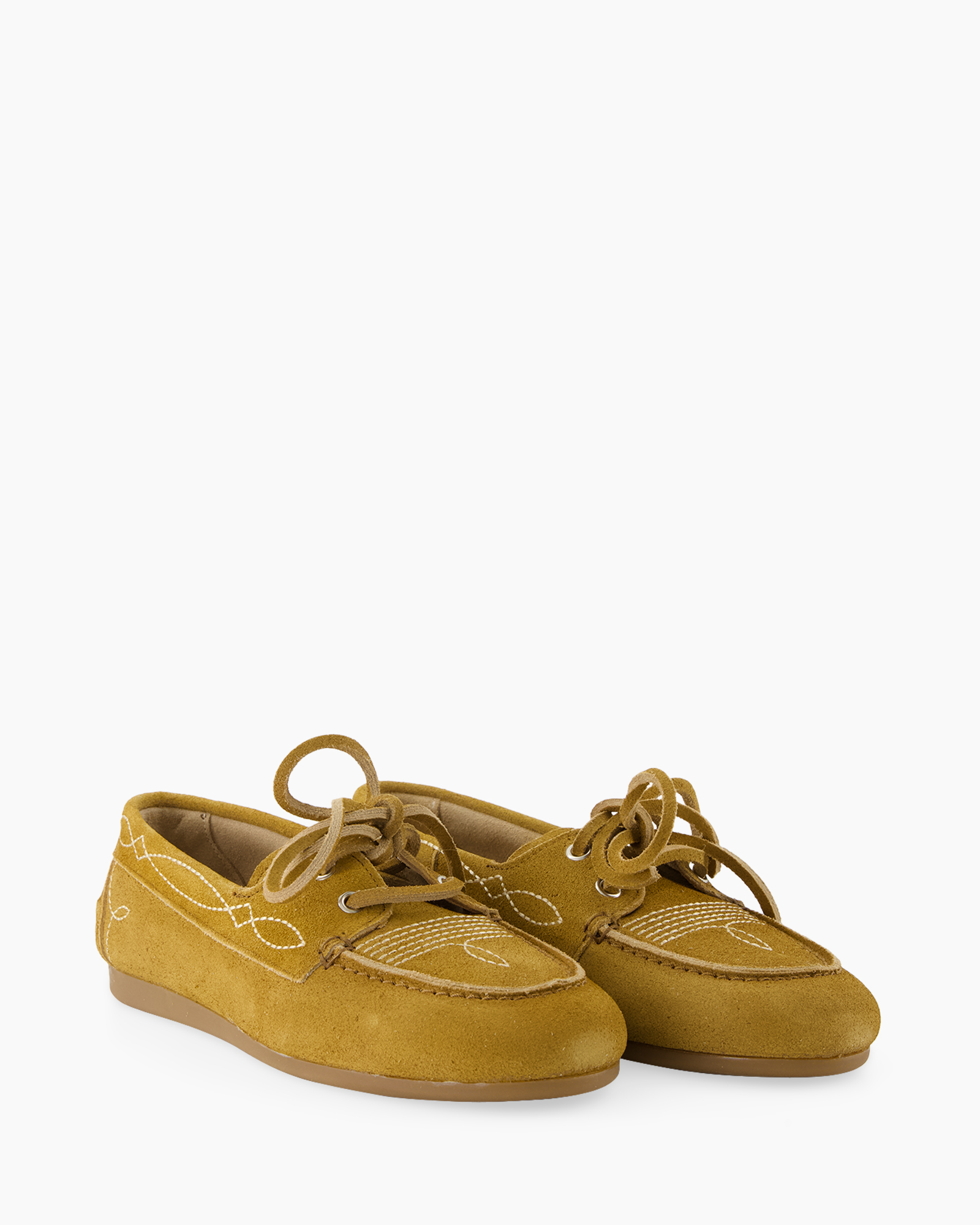 moccassin, suede, peuter, veters, bruin