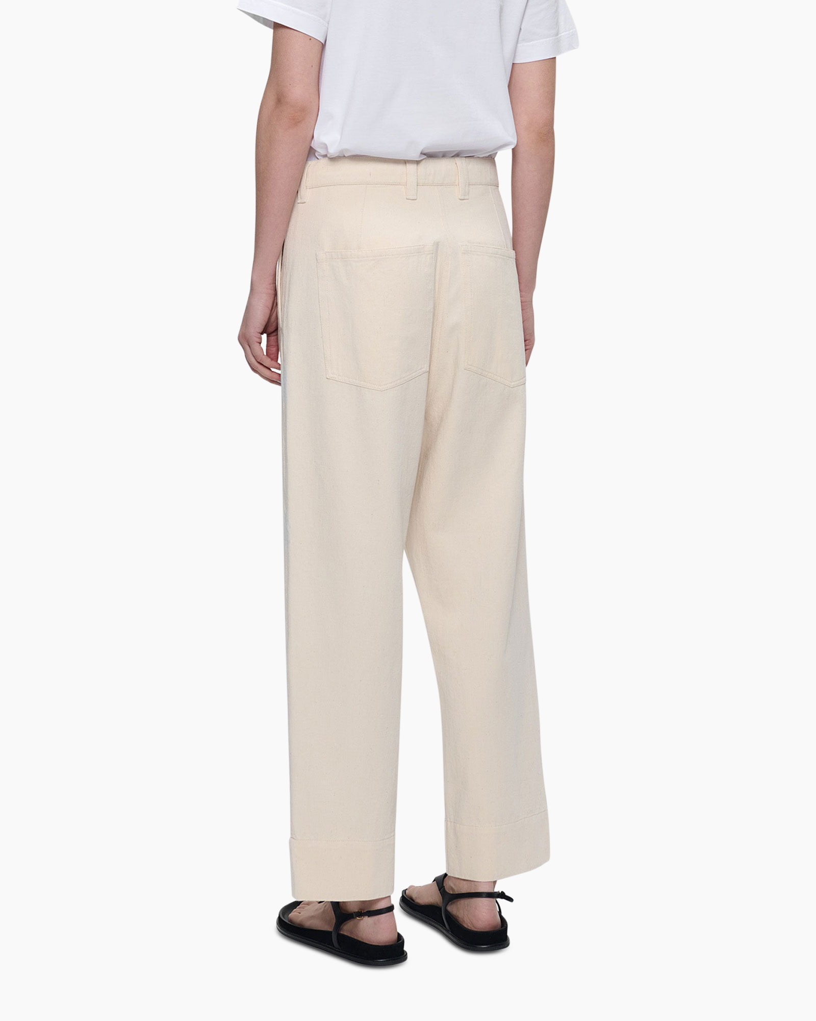 Broek Undyed Cotton Twill Soho Ecru