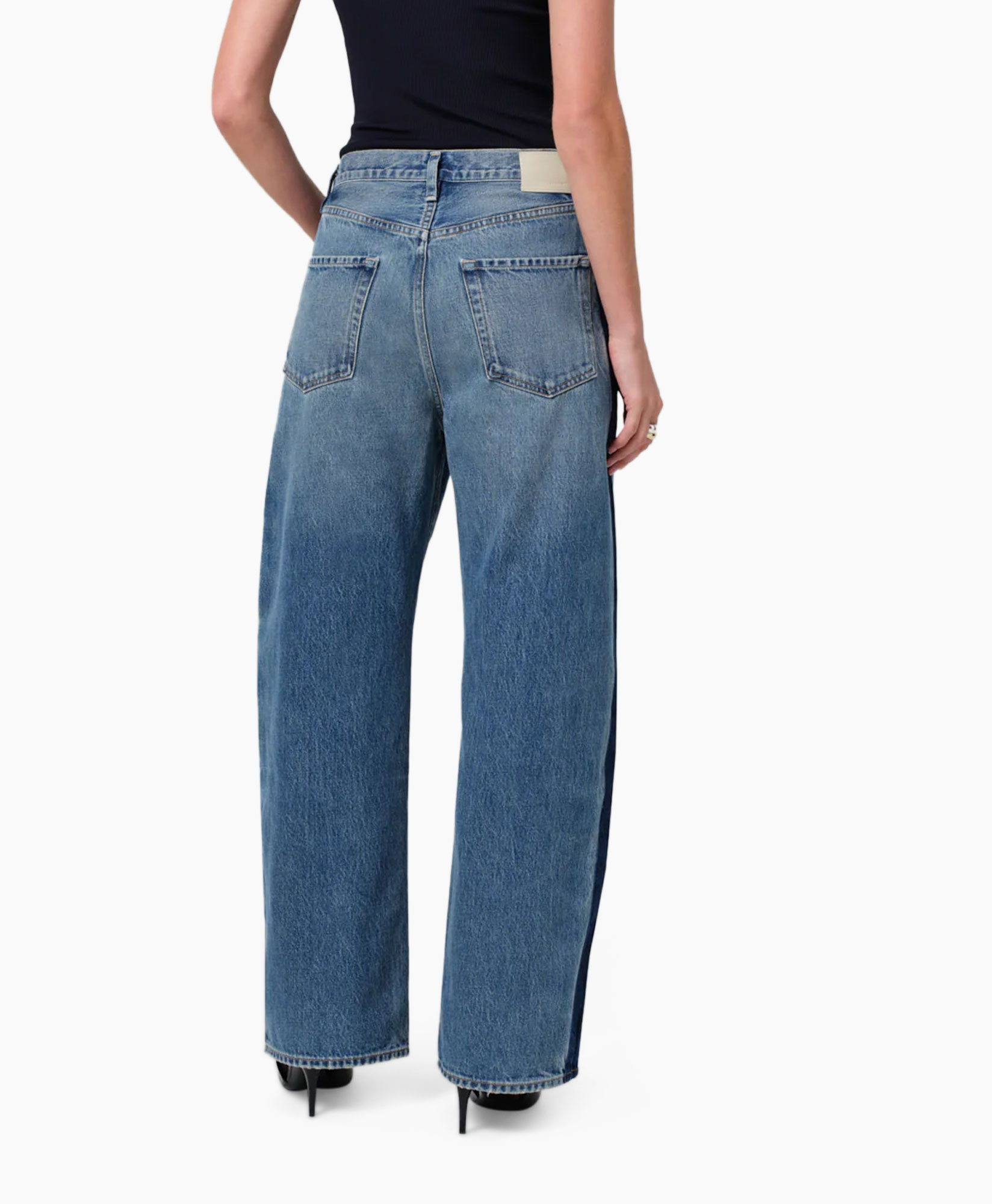 Jeans Ayla Baggy Tuxedo Blauw
