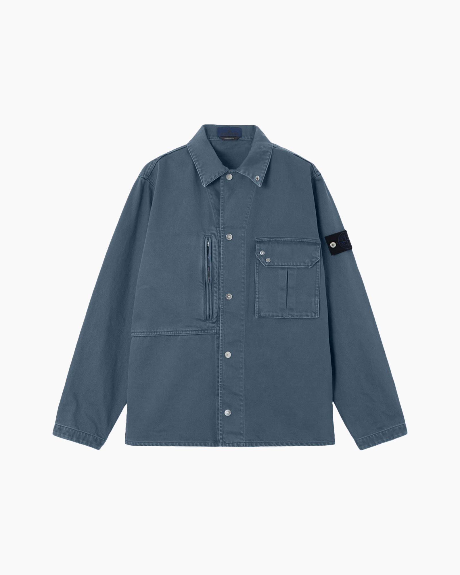 jas, denim, blauw, lange mouwen, zak