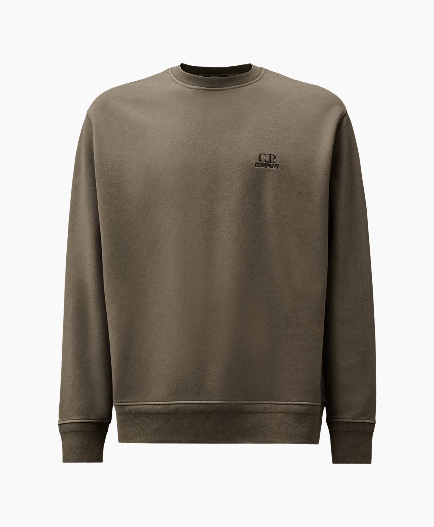 Trui Cotton Diagonal Fleece Crew Grijs