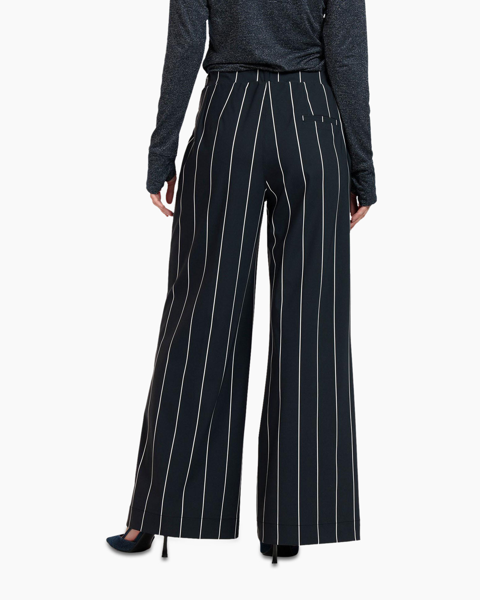 Broek Colette Stripe Trousers Zwart dessin