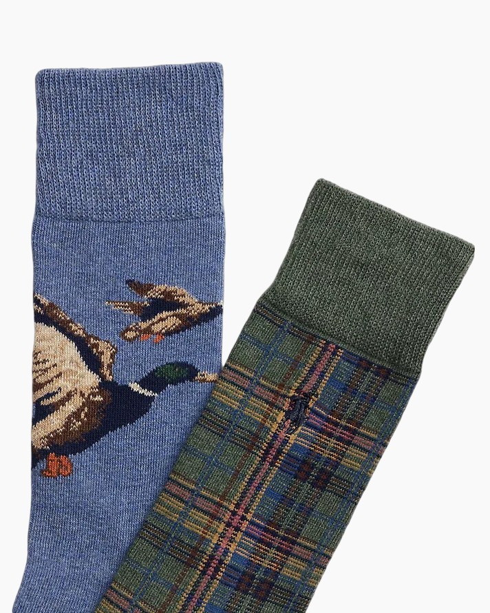 kousen, knee-high, ruiten, groen, blauw