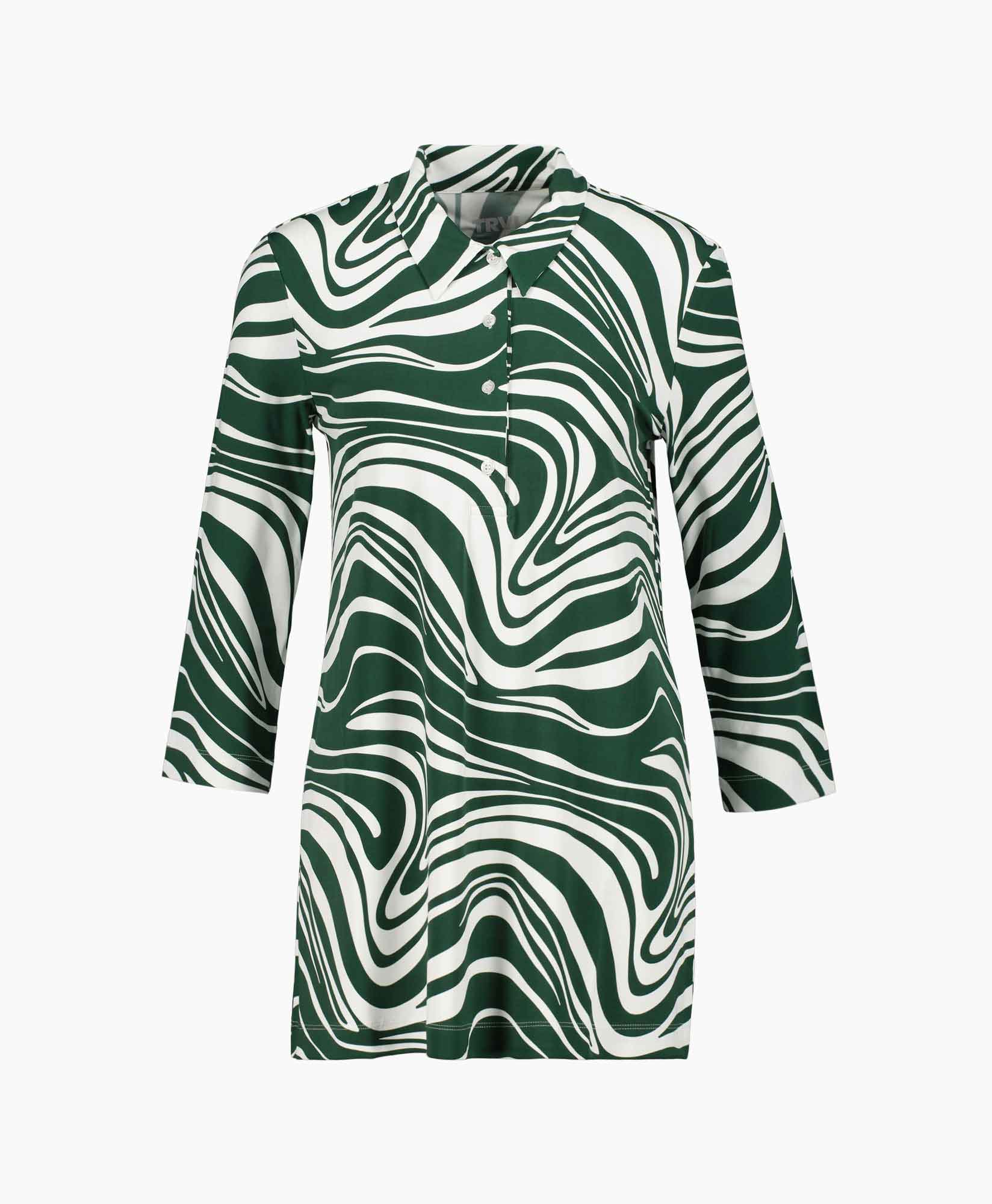 Trvl Drss Tuniek 02-t1125-45x Groen dessin