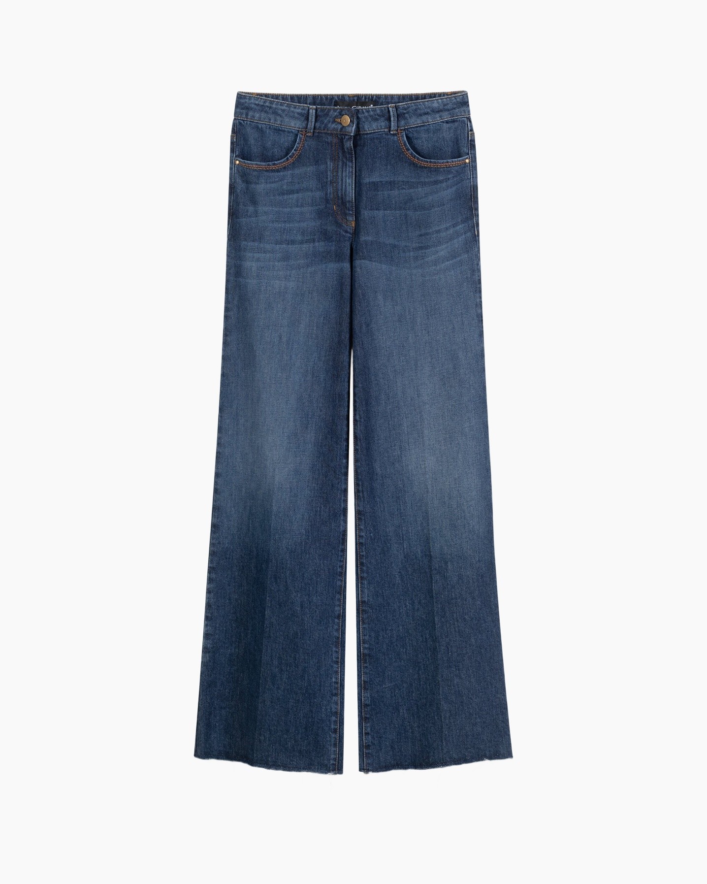 spijkerbroek, denim, wijdte-breed, blauw, zakken