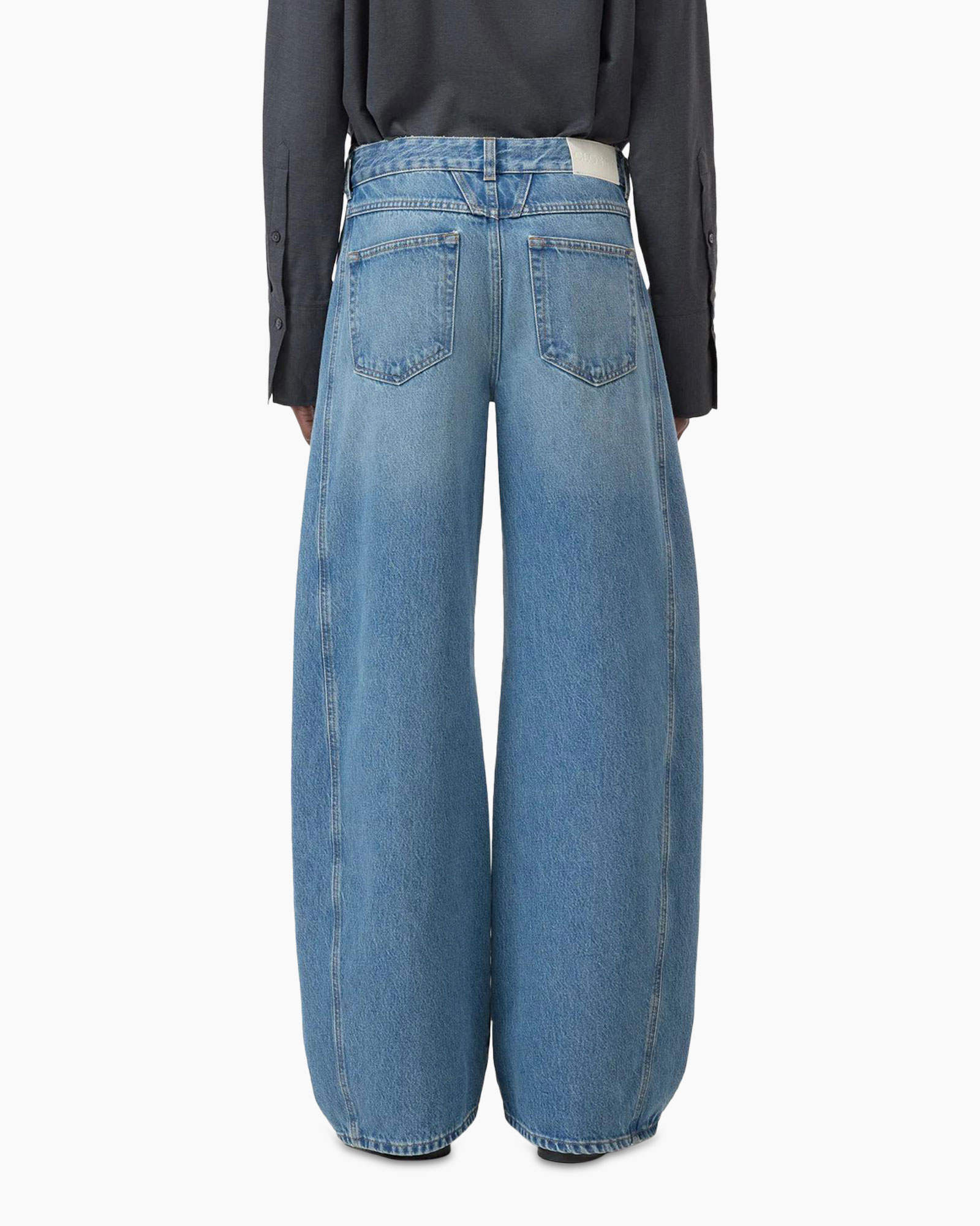 broek, wijd, denim, broekspijp, pantalon