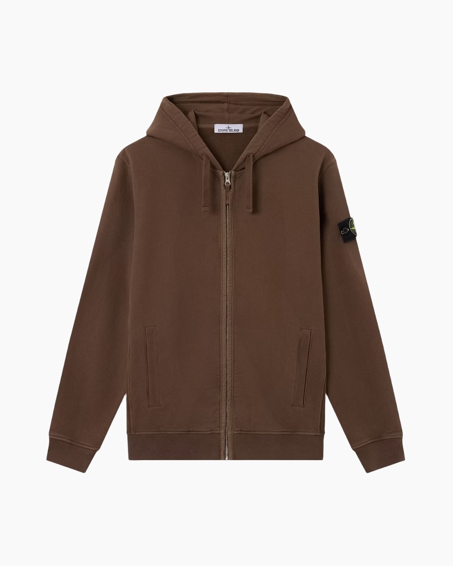hoodie, rits, bruin, voorvakken, koordjes
