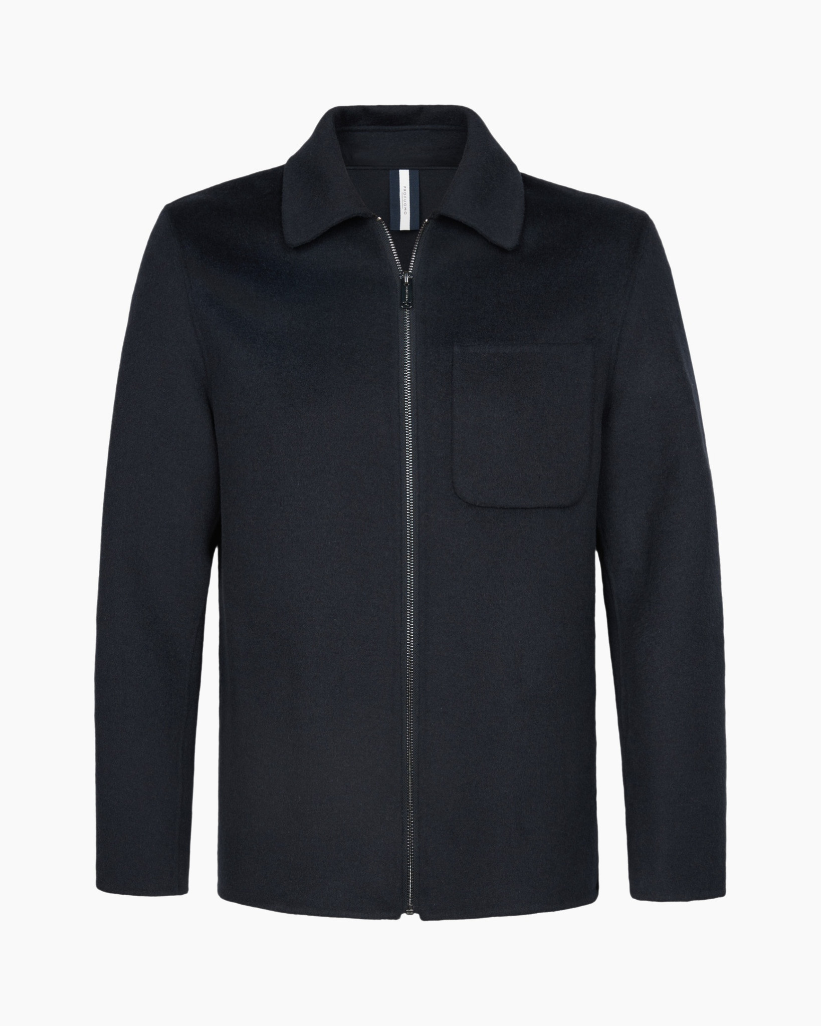Jasje  Wool Zipper Nav Donker Blauw