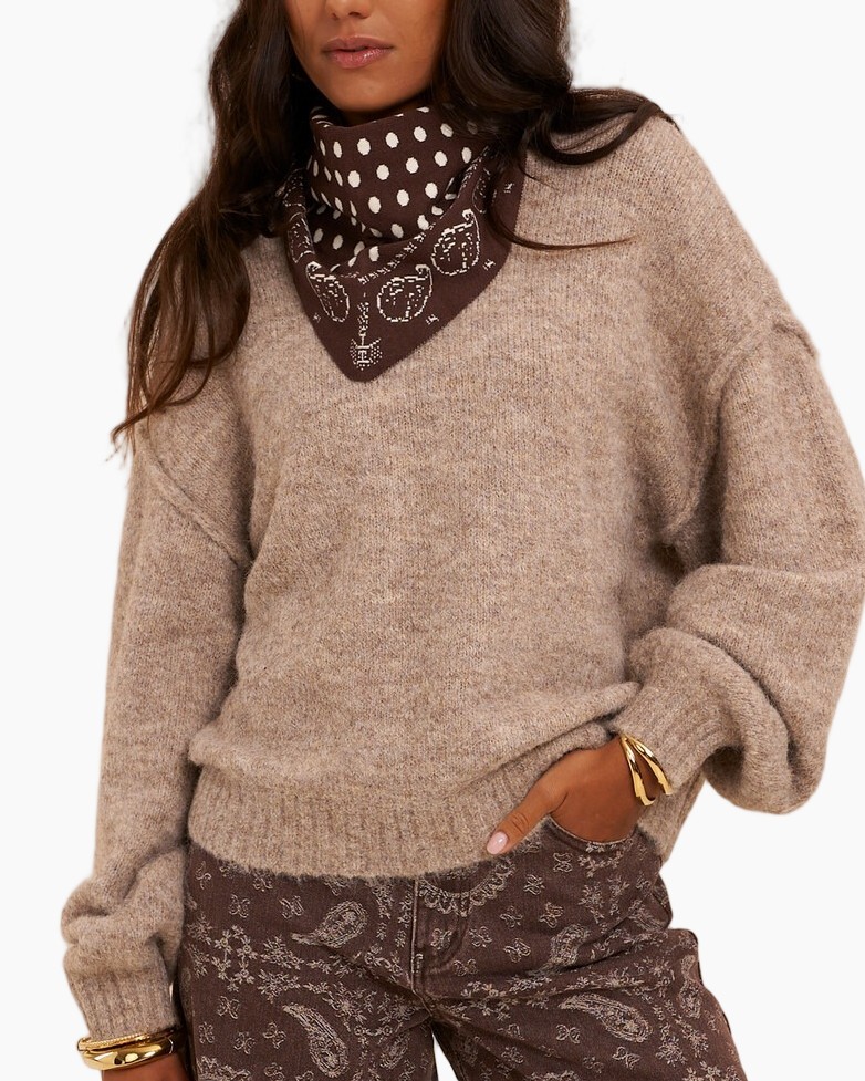 bandana, bruin, bandana sjaal, polkadot, paisley patroon