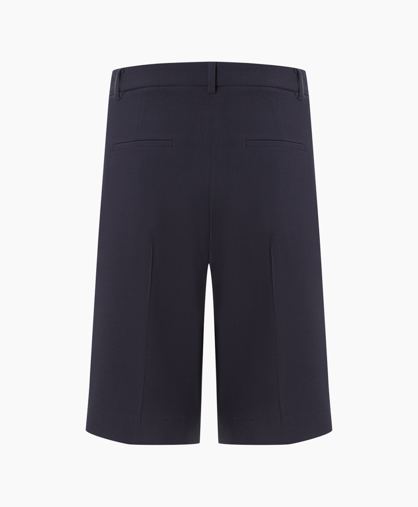 broekje, culottes, marineblauw, middellang, plooien