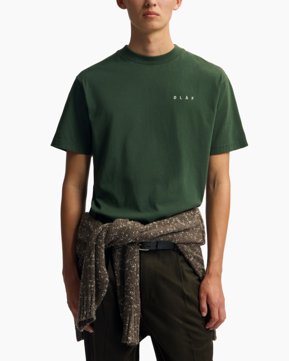 t-shirt, korte mouw, groen, rugprint op rug, cirkel patroon