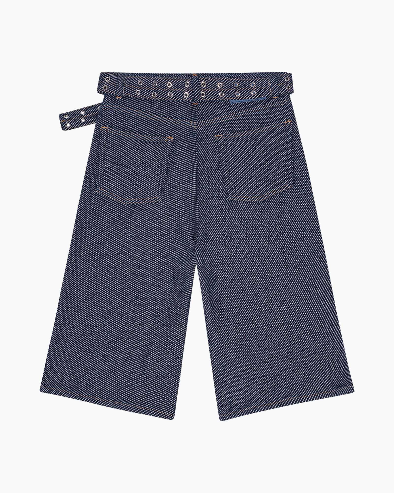 Korte Broek Heavy Twill Denim Blauw